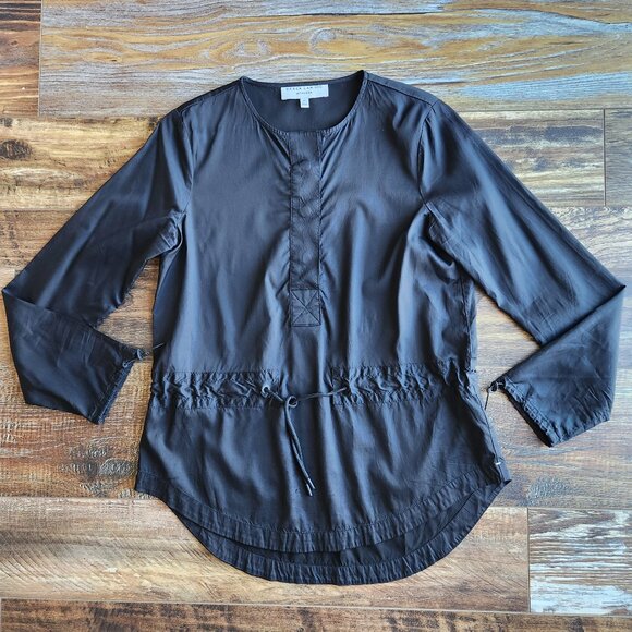 Derek Lam 10C x Athleta Relaxed Tunic Top Jacket Waist-Drawstring Black - Picture 3 of 12